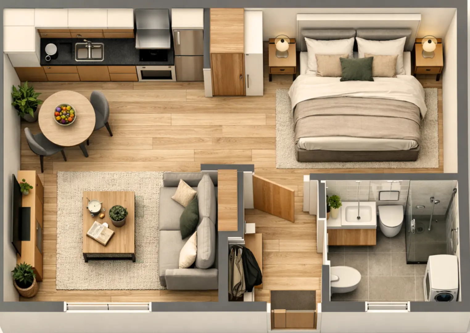 40 Metrekare Ev Planı İçin Modern Dekorasyon Çözümleri