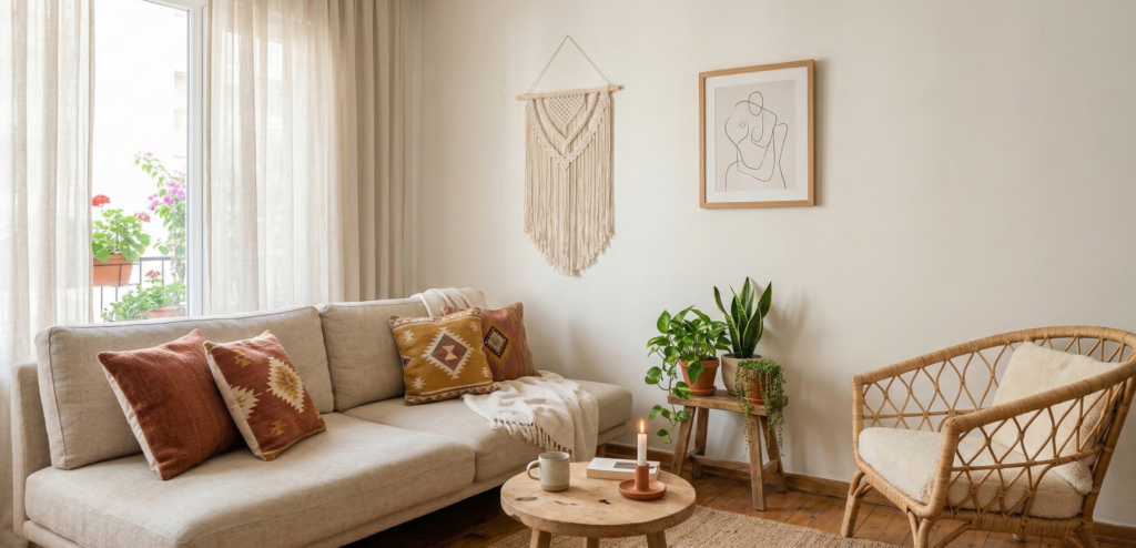 Bohem Salon Dekorasyonu