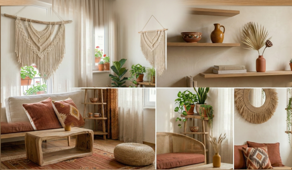 Bohem Salon Dekorasyonu