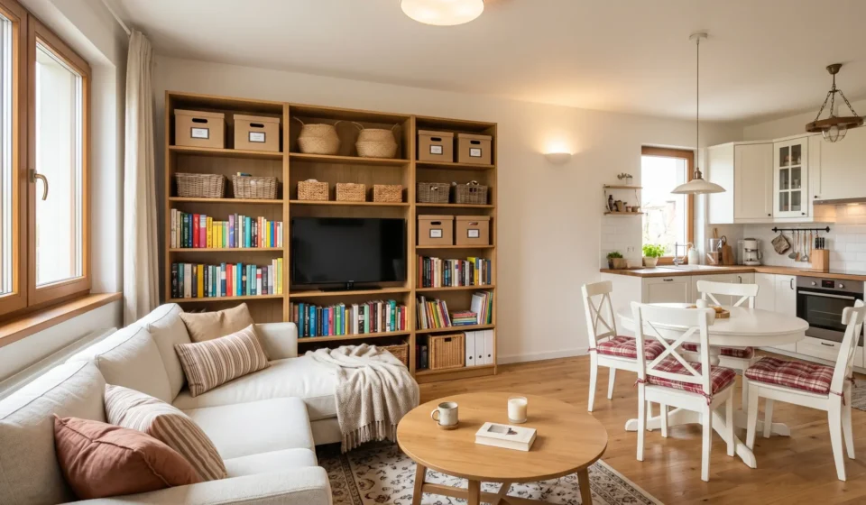 Küçük açık mutfak salon dekorasyonu
